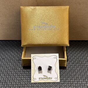 Starborn Elite Shungite Earrings Sterling Silver